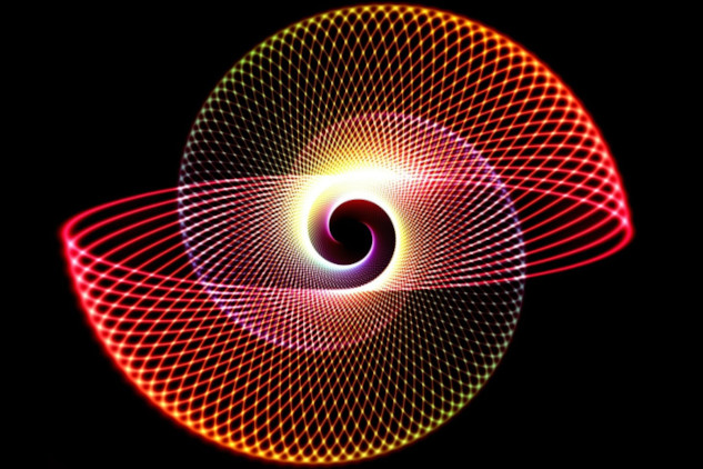 Quieting the Mind Through Peripheral Vision a eye in the middle of a spiral